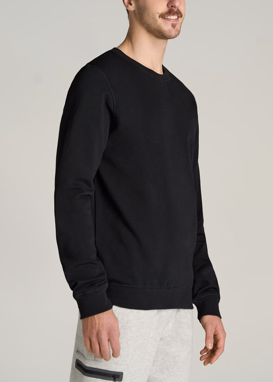     American-Tall-Men-Wearever-Fleece-Crewneck-Sweatshirt-Black-side