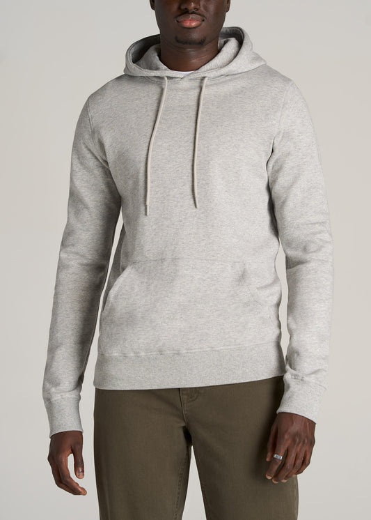     American-Tall-Men-Wearever-Fleece-Pullover-Hoodie-Grey-Mix-front