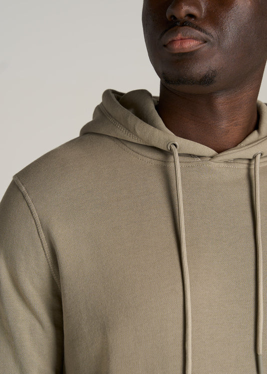    American-Tall-Men-Wearever-Fleece-Pullover-Hoodie-Khaki-detail