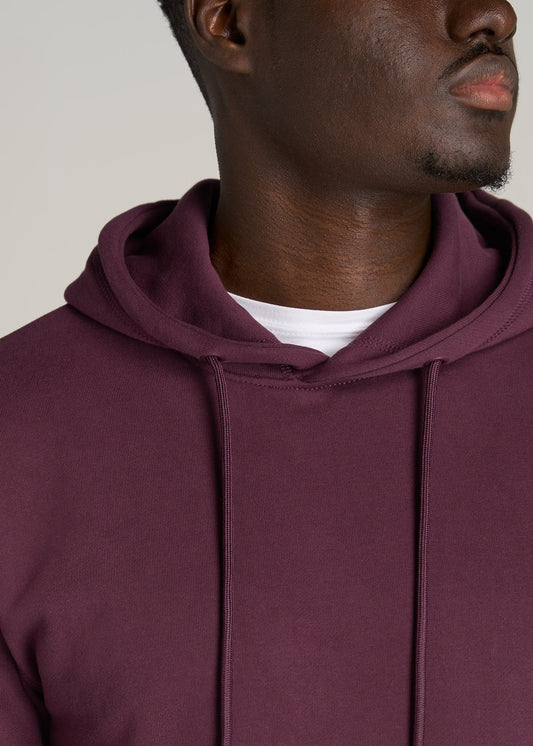     American-Tall-Men-Wearever-Fleece-Pullover-Hoodie-Maroon-detail