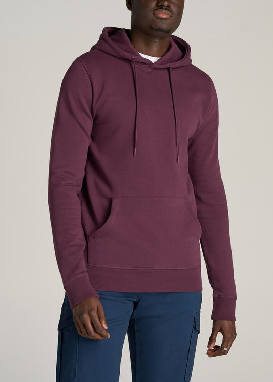       American-Tall-Men-Wearever-Fleece-Pullover-Hoodie-Maroon-front