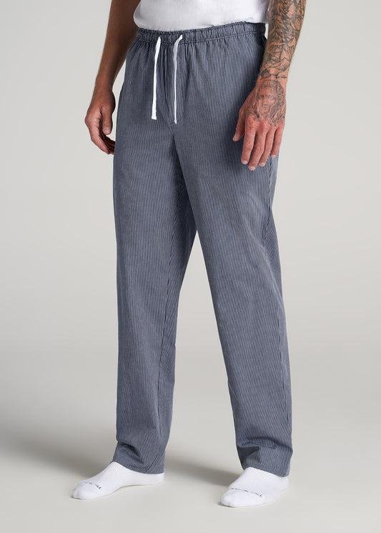         American-Tall-Men-Woven-Pajama-Dark-Blue-Stripe-side