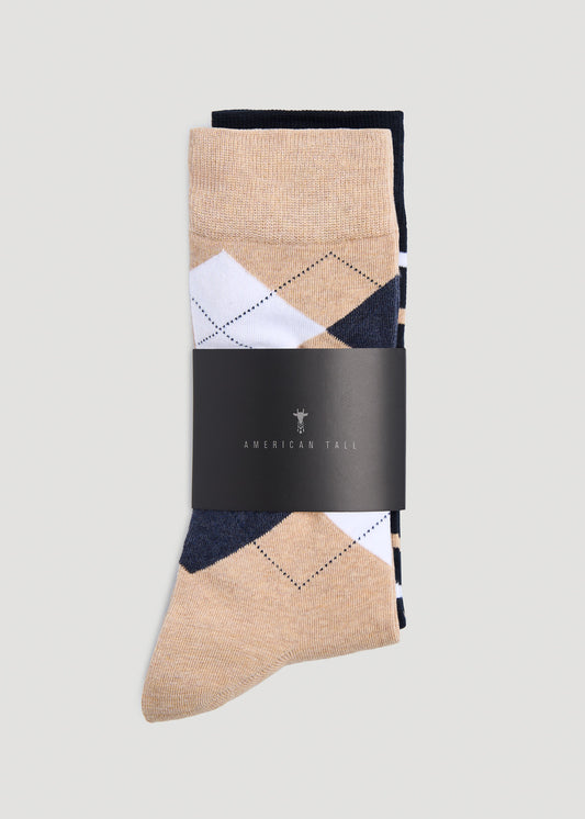    American-Tall-Mens-XL-Dress-Socks-Size-14-17-3-Pack-E-Front