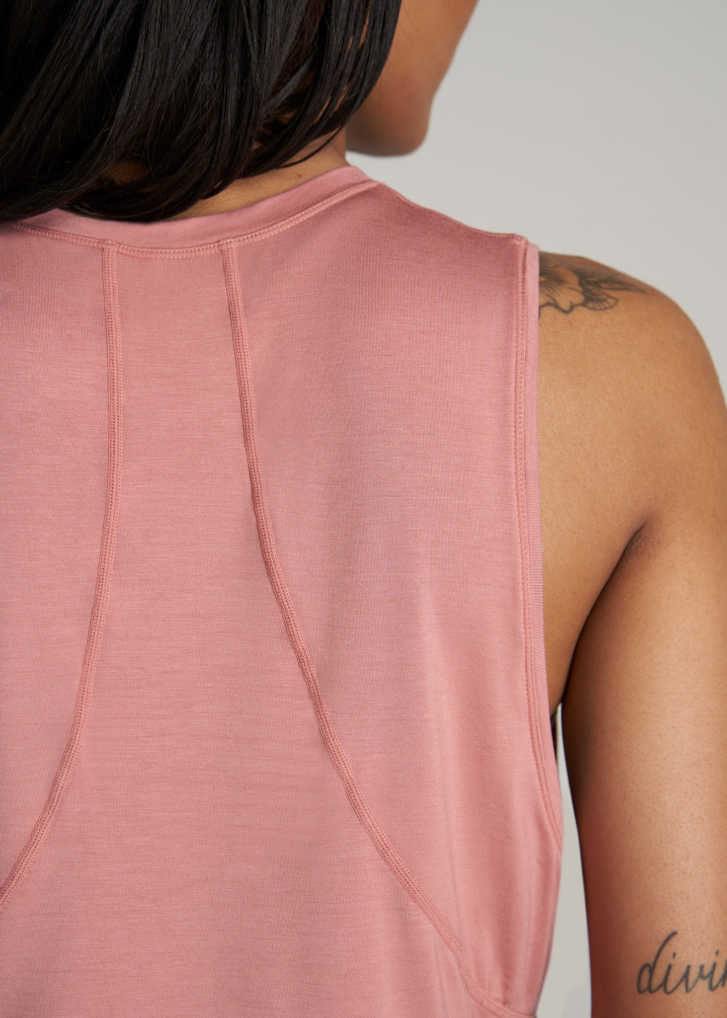       American-Tall-Women-Athletic-Cropped-Muscle-Tank-Clay-Sunrise-detail