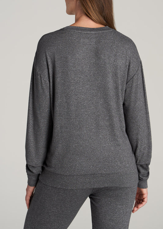       American-Tall-Women-COZY-Lounge-Crewneck-Ribbing-CharcoalMix-back