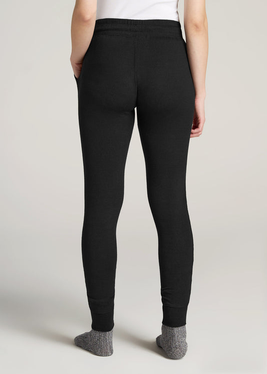       American-Tall-Women-Cozy-Lounge-Joggers-Black-back