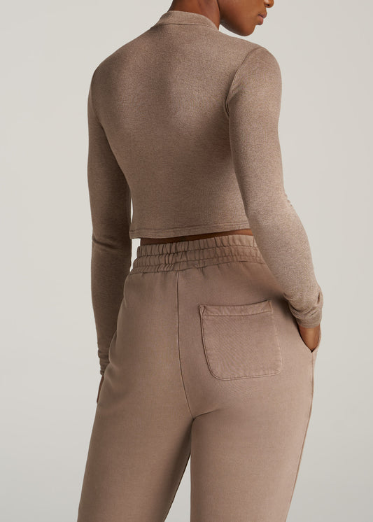       American-Tall-Women-Crop-Mock-Neck-Latte-back