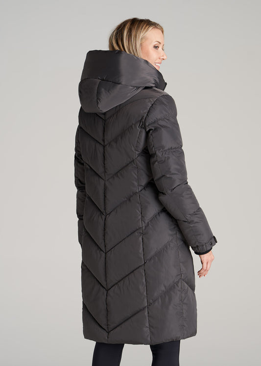         American-Tall-Women-Long-hooded-Puffer-Graphite-back