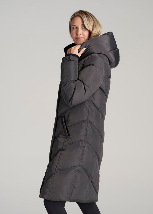     American-Tall-Women-Long-hooded-Puffer-Graphite-side