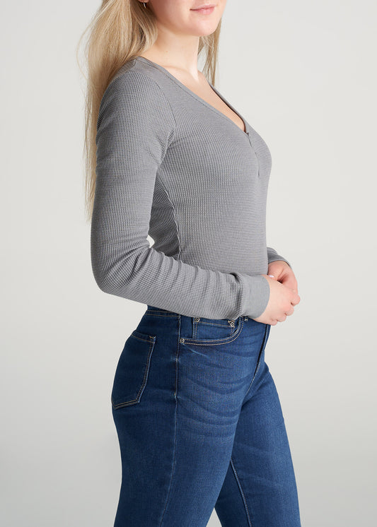 American-Tall-Women-LongSleeve-Tee-WaffleHenley-Ash-side