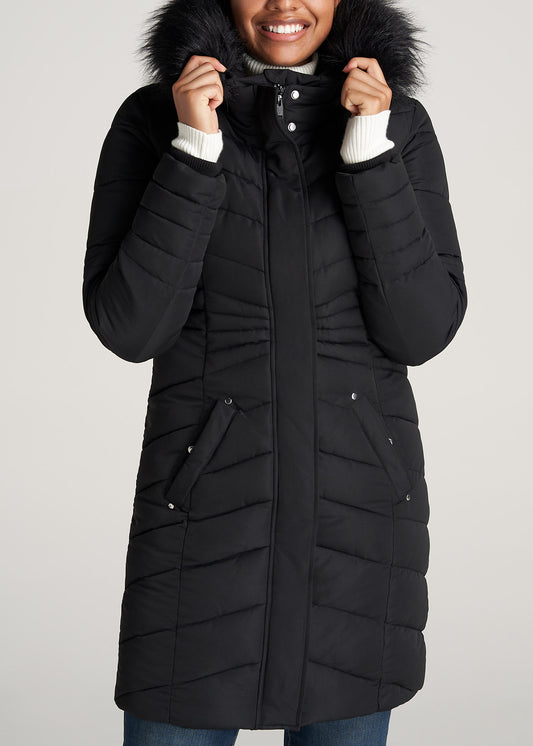 American-Tall-Women-Parka-Black-front