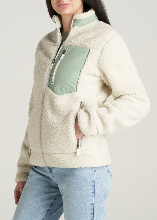    American-Tall-Women-PolarFleece-ZipUp-Jacket-Natural-side