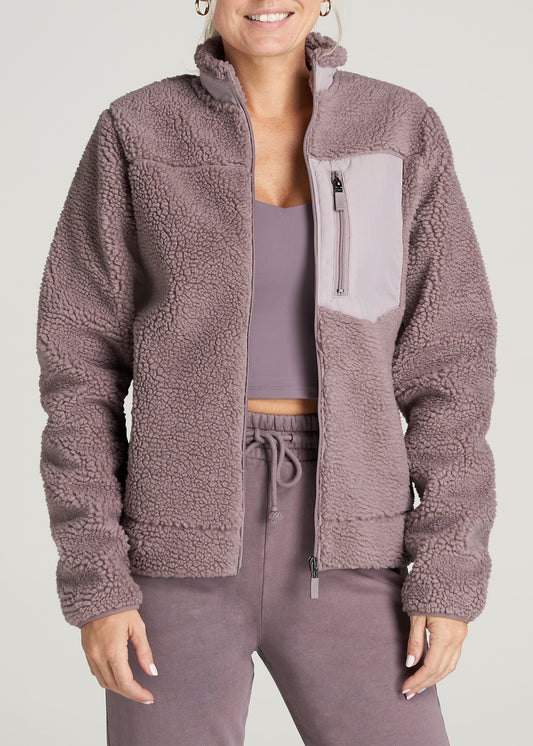       American-Tall-Women-PolarFleece-ZipUp-Jacket-SmokedMauve-front