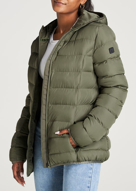 American-Tall-Women-PufferJacket-Olive-side