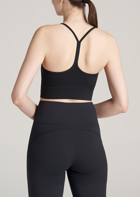        American-Tall-Women-RacerBack-Sports-Bra-Black-back