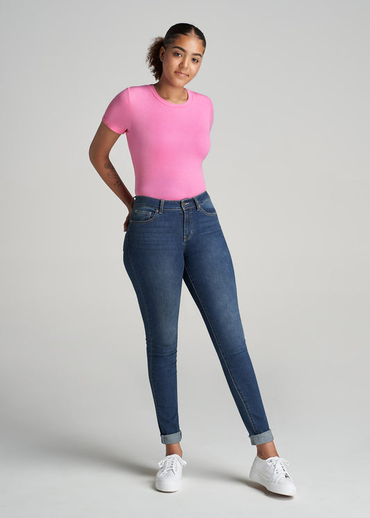 American-Tall-Women-Ribbed-Tee-BubblegumPink-full