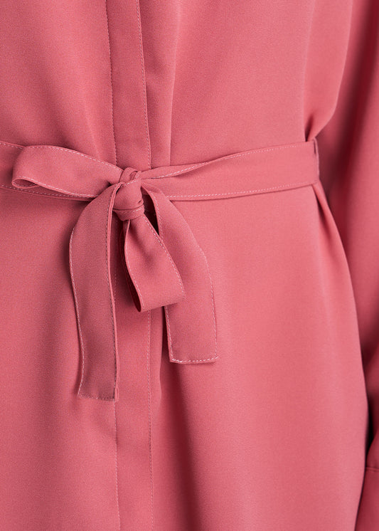 American-Tall-Women-Shirt-Dress-CoralRose-detail