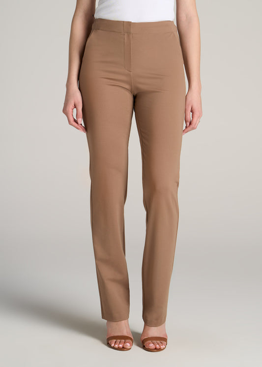 American-Tall-Women-Straight-Leg-Dress-Pant-Fawn-front