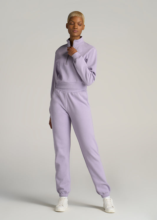       American-Tall-Women-Wearever-Cropped-Half-Zip-Sweatshirt-Wisteria-full