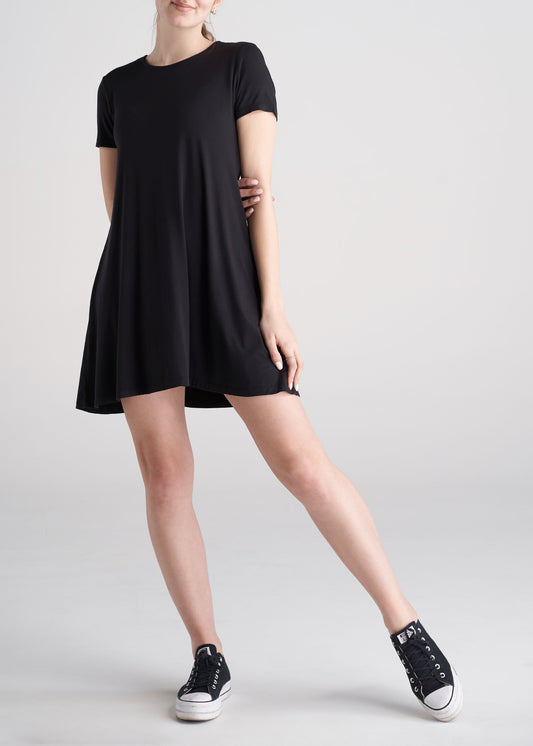 American_Tall_Womens_Swing_Dress_Black-front