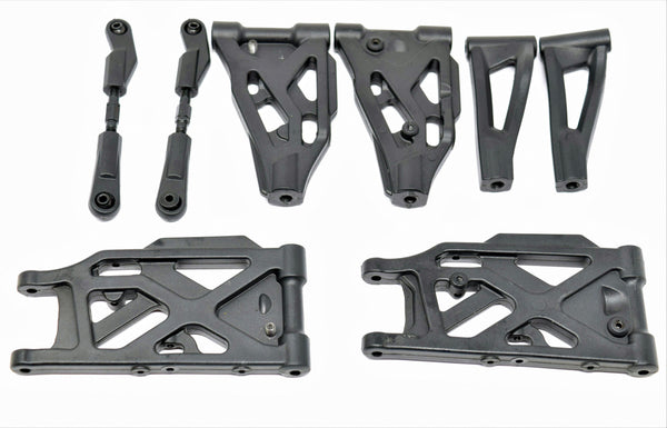 ACEKEEPS 2-Pack Aluminum Suspension Arms Mounts Black Rear Front & Rear Rear for ARRMA RC 6S 1/8 Typhon Kraton 1/7 Limitless Felony Mojave Infraction Car 