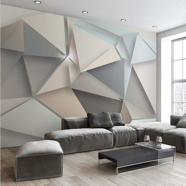 Modern Stylish 3D Geometric Abstract Design Wallpaper Home or Business –  