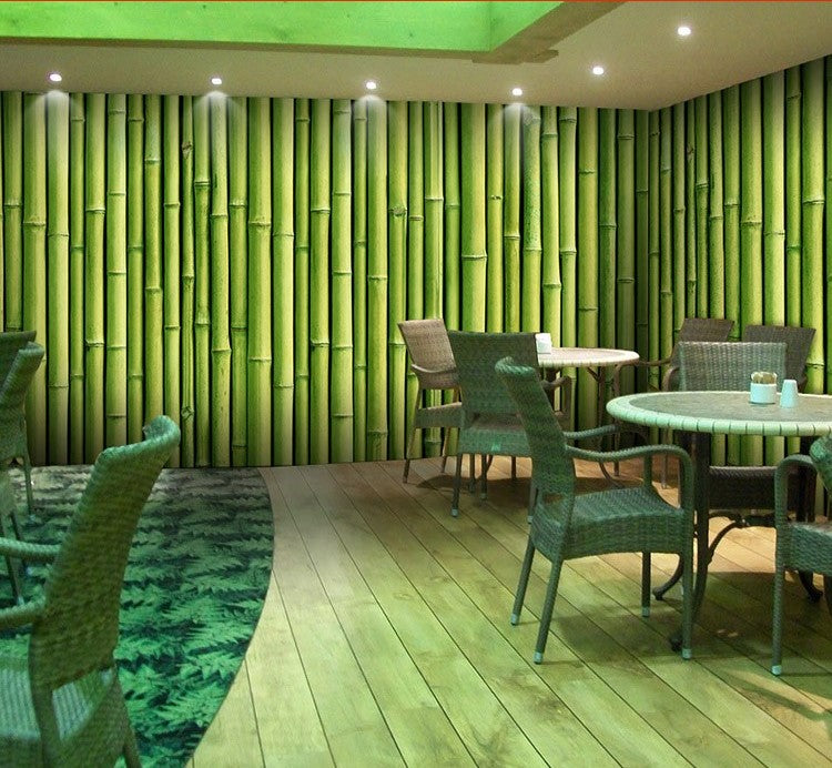 3D Bamboo Design Wallpaper Home or Business Lounge Restaurant Mural –  