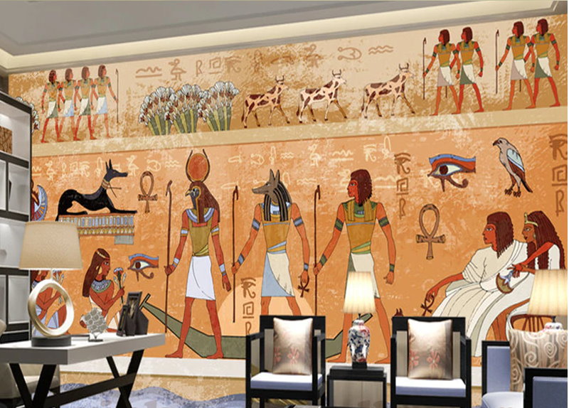 3d Ancient Egypt Characters Pharaoh Wallpaper Mural Home