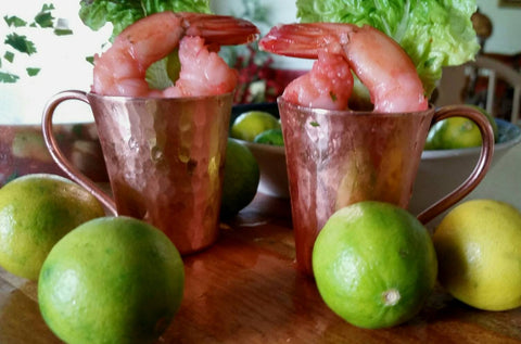 Texas Gulf Coast Shrimp Served in Moscow Mini-Mules