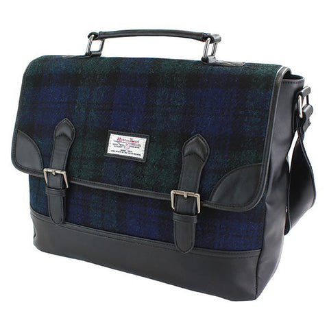 Harris Tweed Black Watch Briefcase