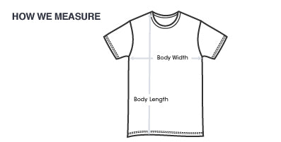Tshirt Size Guide Measurement Illustration