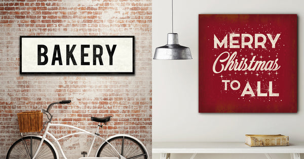 Bakery Sign and Merry Christmas Sign