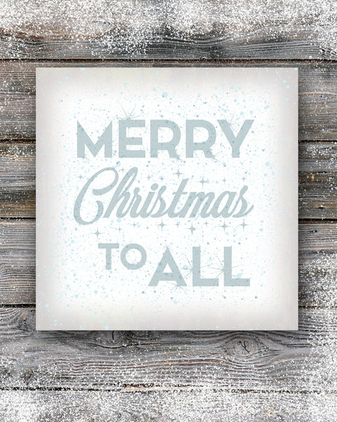 Merry Christmas Sign in White