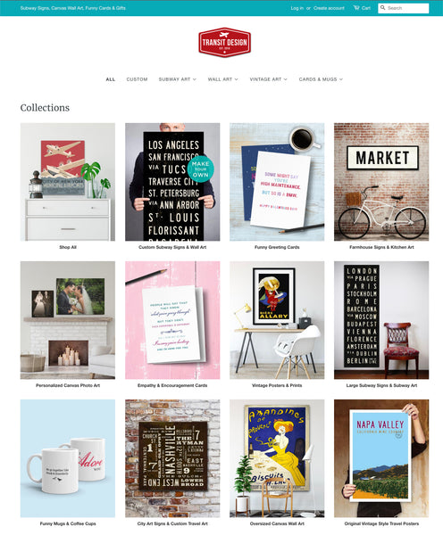 Transit Design Shop Website Re-Design