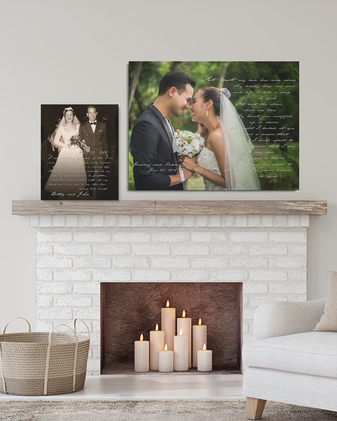Personalized Wedding Photo Canvas by Transit Design