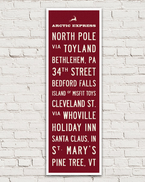 Christmas Subway Sign by Transit Design