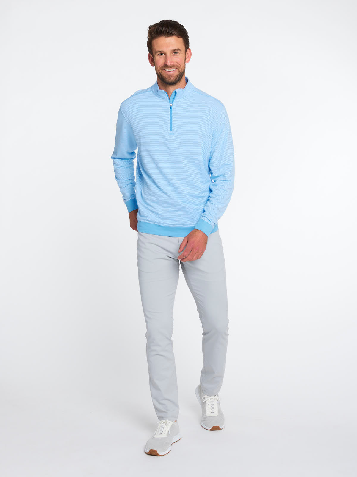 Cloud Golf Quarter Zip - hongkongpackagetours (CoastlineBlue/White)