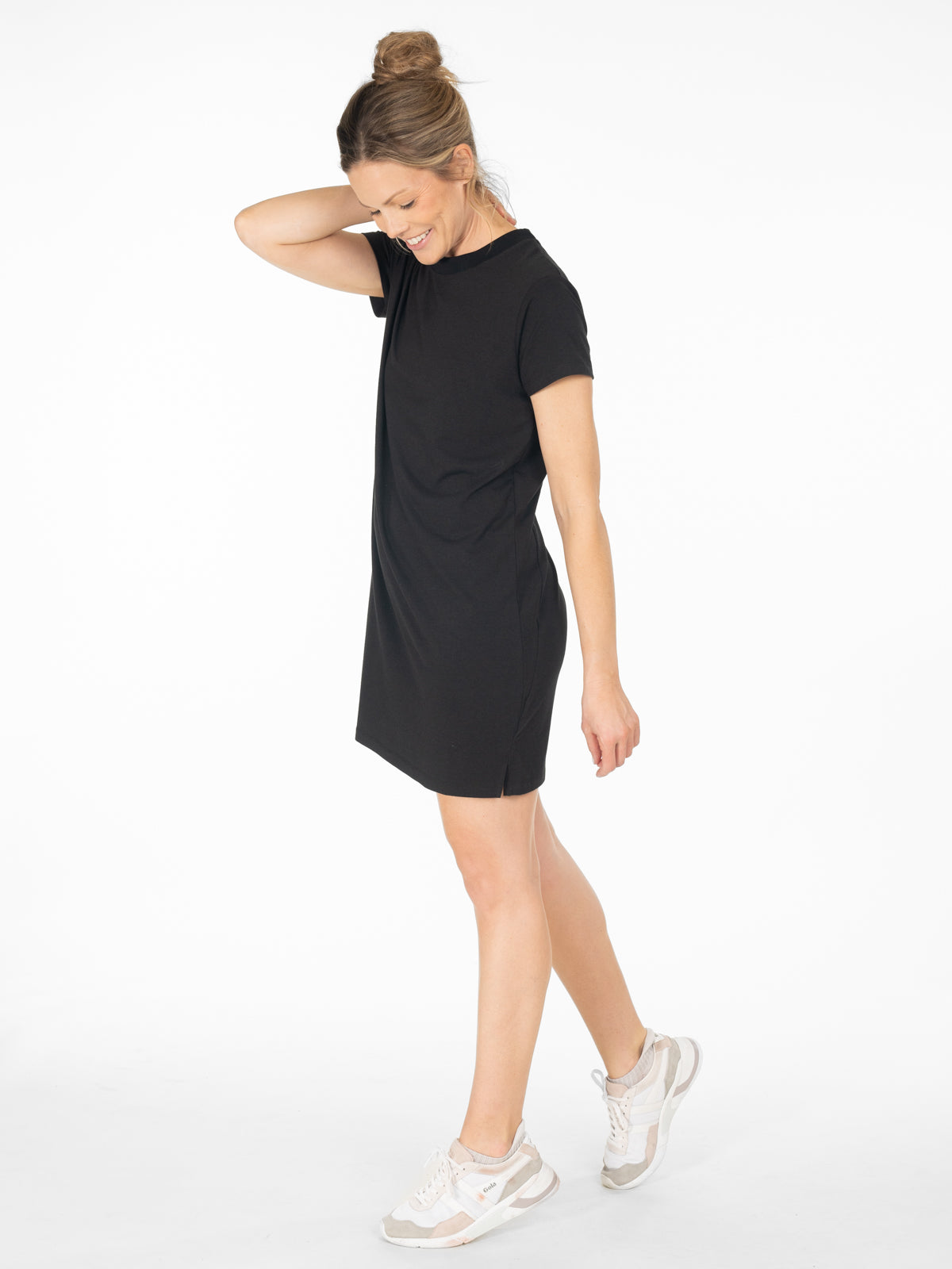 All Day T-Shirt Dress hongkongpackagetours (Black)