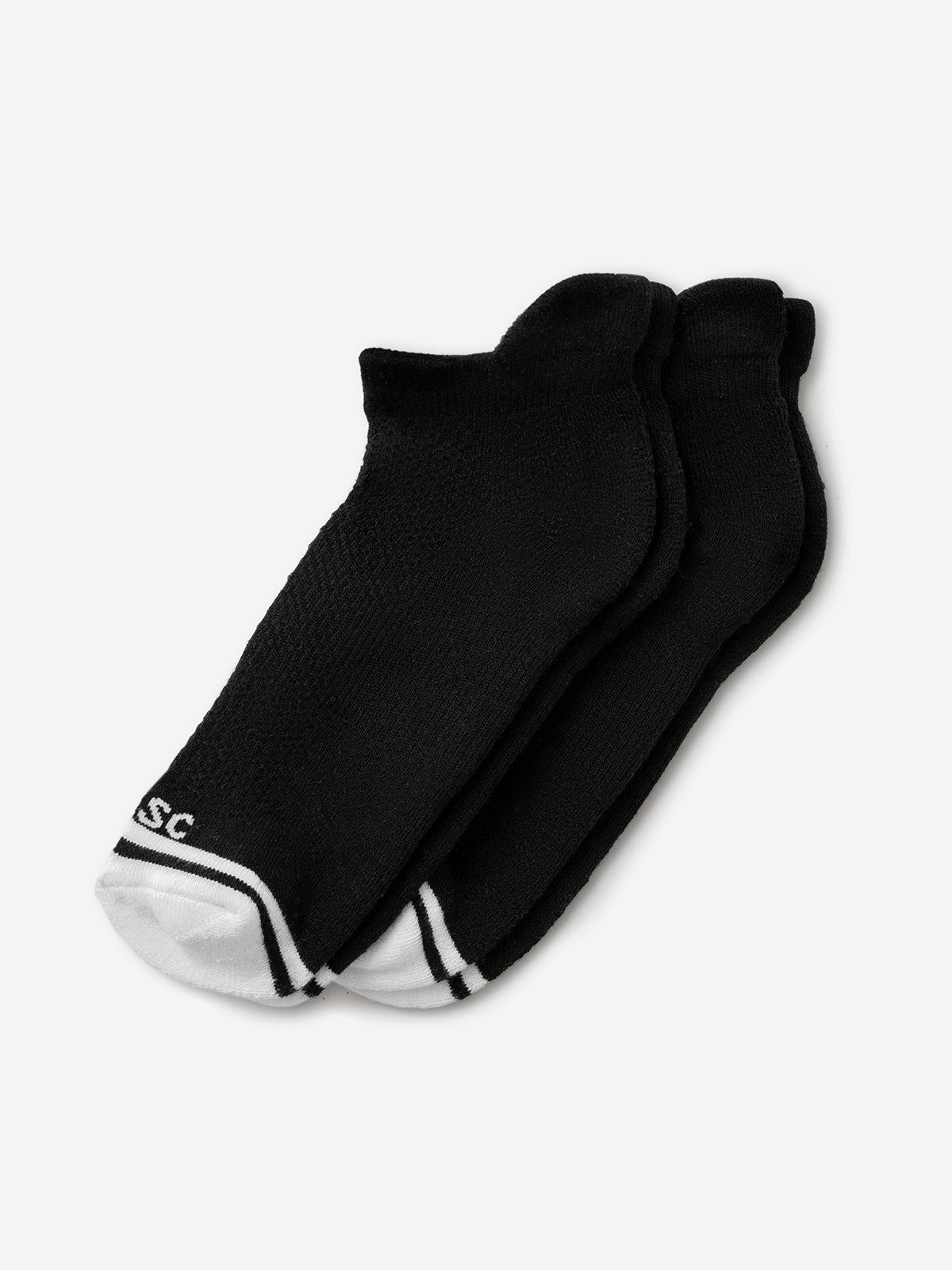 Bambare Bamboo Tabbed Sock 2-Pack (Black)