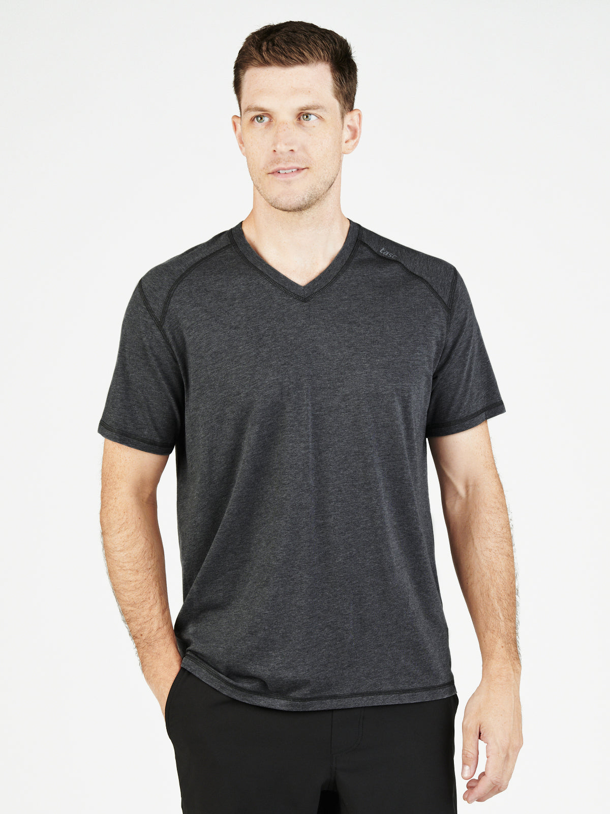 Carrollton Fitness V-Neck T-Shirt hongkongpackagetours (BlackHeather)