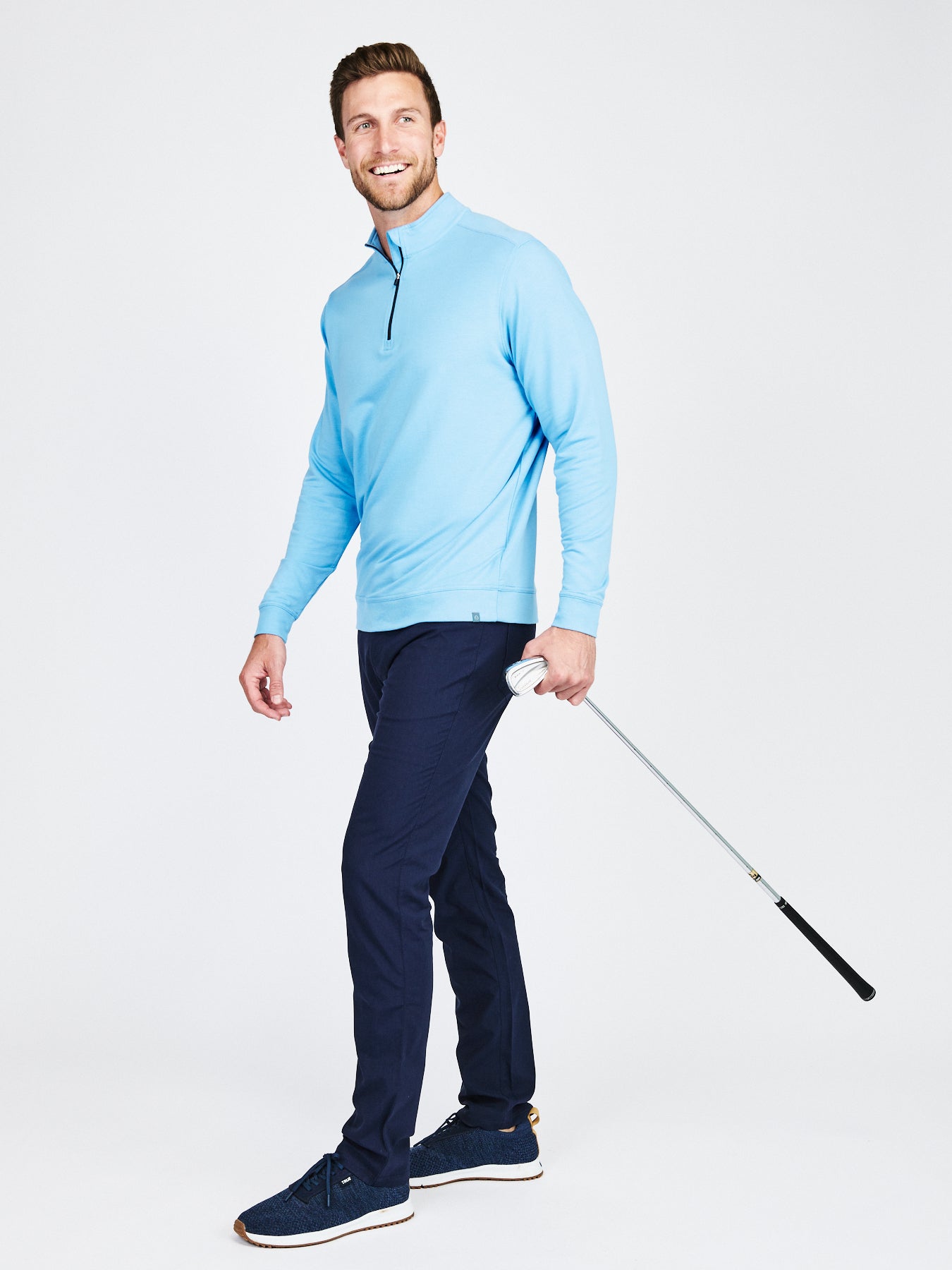 Cloud Golf Quarter Zip - hongkongpackagetours (CoastlineBlue)