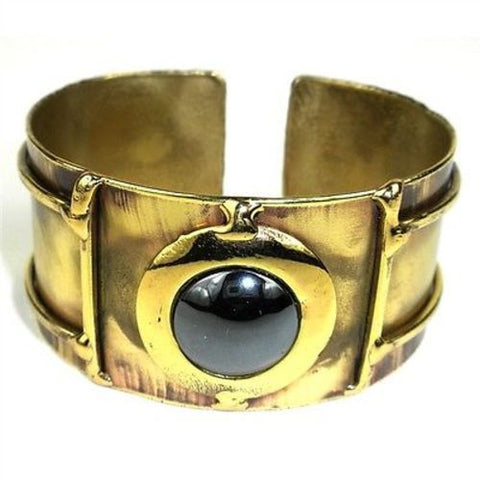 Shine On Hematite Cuff - Green Sea Eco