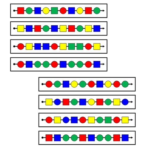 Threading Bead Patterns - Copy and Complete Cards