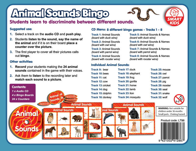 Animal Sounds Bingo – Smart Kids AU