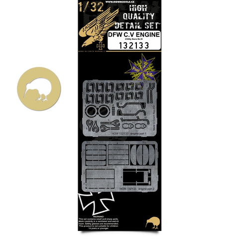 HGW 1/32 engine PE Set for DFW C.V for Wingnut Wings - 132133