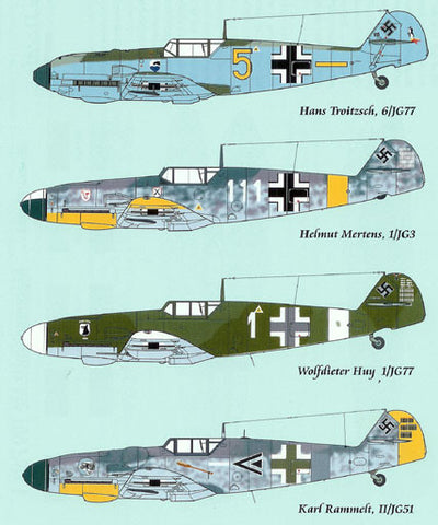 Lifelike 1/32 decal for Messerschmitt Me-109 Part I for Hasegawa 32-002