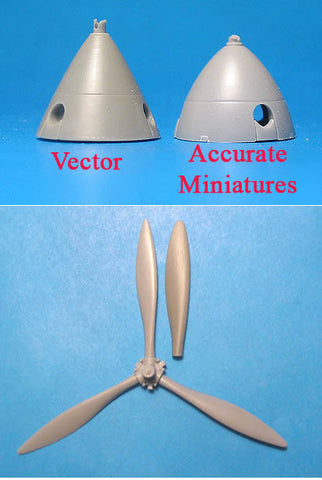 1/48 Vector resin Iluyshin IL-2 Corrected Prop & Spinner Accurate Miniatures VDS48026