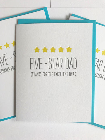 Letterpress Father's Day card