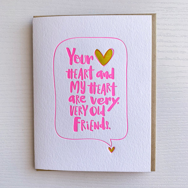 Best Friend Card Your Heart And My Heart Are Very Very Good Friends Deluce Design