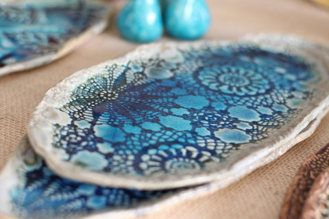 turquoise platter